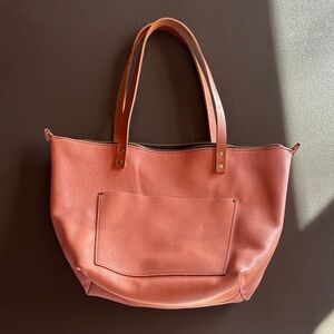 Portland Leather Pink  Tote Bag